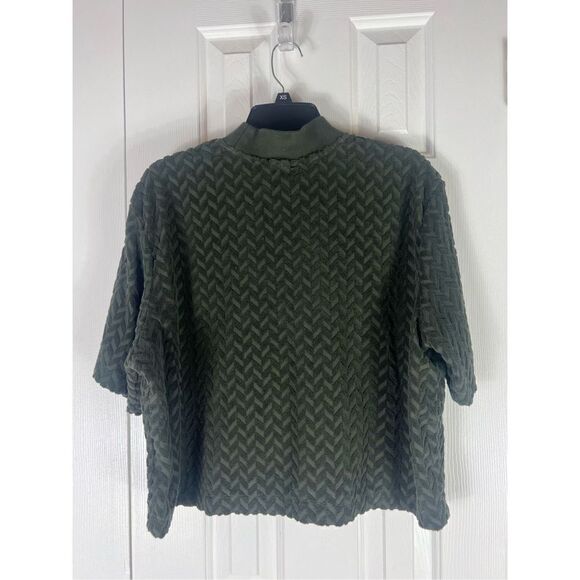 Nike Womens Olive VTG Quilted Crop Top Size L - Picture 4 of 5